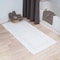 Hastings Home 100-percent Cotton Bathmat 24x60 Long Bathroom Runner, Reversible, Soft, Absorbent, Rug, White 810554RJH - alternate 1